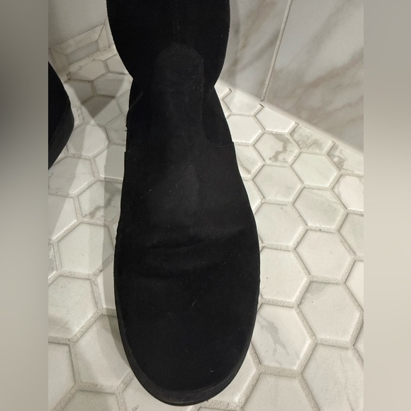 Stuart Weitzman Black Suede Over-the-Knee Boots - Picture 7 of 14